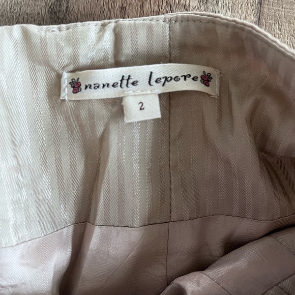 Nanette Lepore Beige and Blue Pencil Skirt - Picture 4 of 4